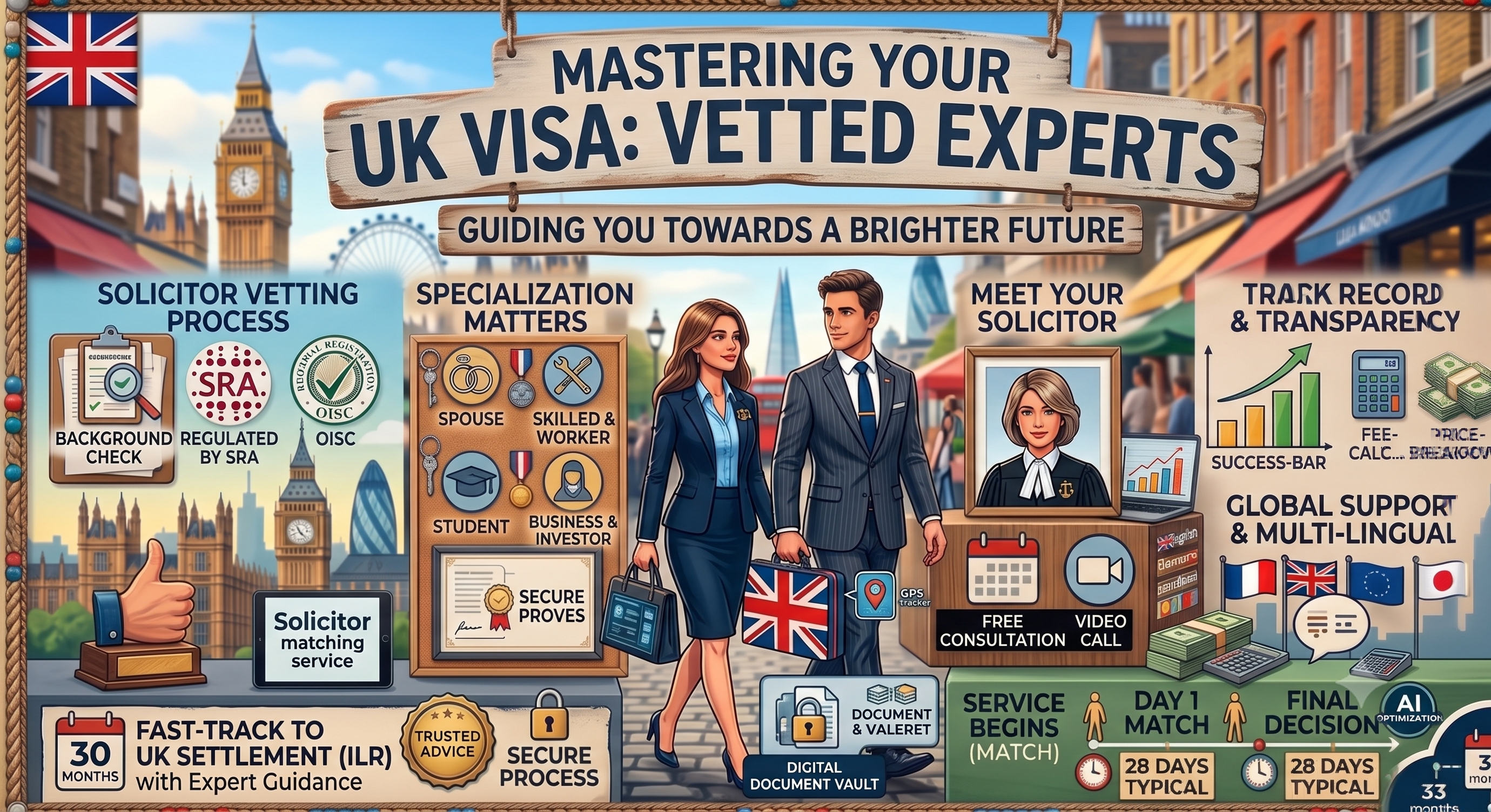 Person consulting with an SRA-regulated UK immigration solicitor in 2026